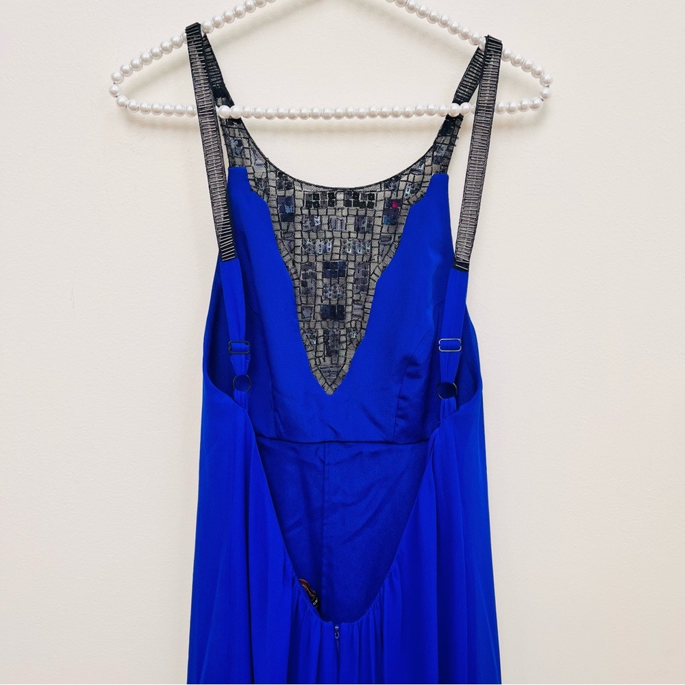100% Silk Beaded Maxi Dress BCBG MaxAzria - Picture 8 of 11